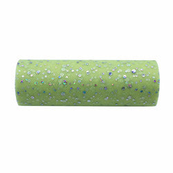 15cm * 10 yards Tulle Roll Silver Sparkle