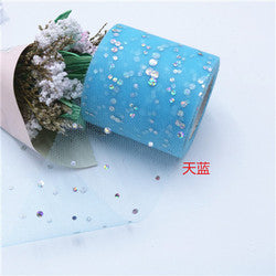 2.5inch*25 yards Laser Print DIY Accessories Tulle roll