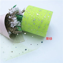 2.5inch*25 yards Laser Print DIY Accessories Tulle roll