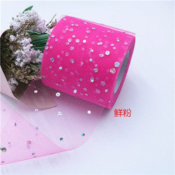 2.5inch*25 yards Laser Print DIY Accessories Tulle roll