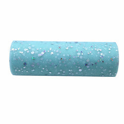 15cm * 10 yards Tulle Roll Silver Sparkle