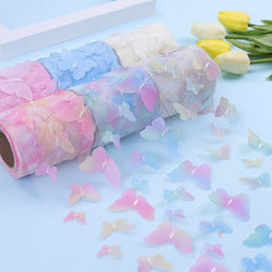 6cm*10Y  3D Butterfly Embroidery Mesh Tulle Roll