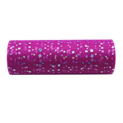 15cm * 10 yards Tulle Roll Silver Sparkle