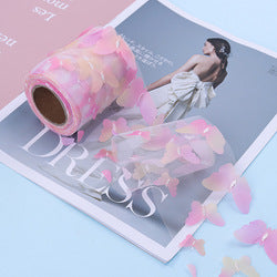 6cm*10Y  3D Butterfly Embroidery Mesh Tulle Roll