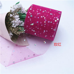 2.5inch*25 yards Laser Print DIY Accessories Tulle roll