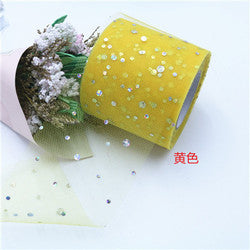 2.5inch*25 yards Laser Print DIY Accessories Tulle roll