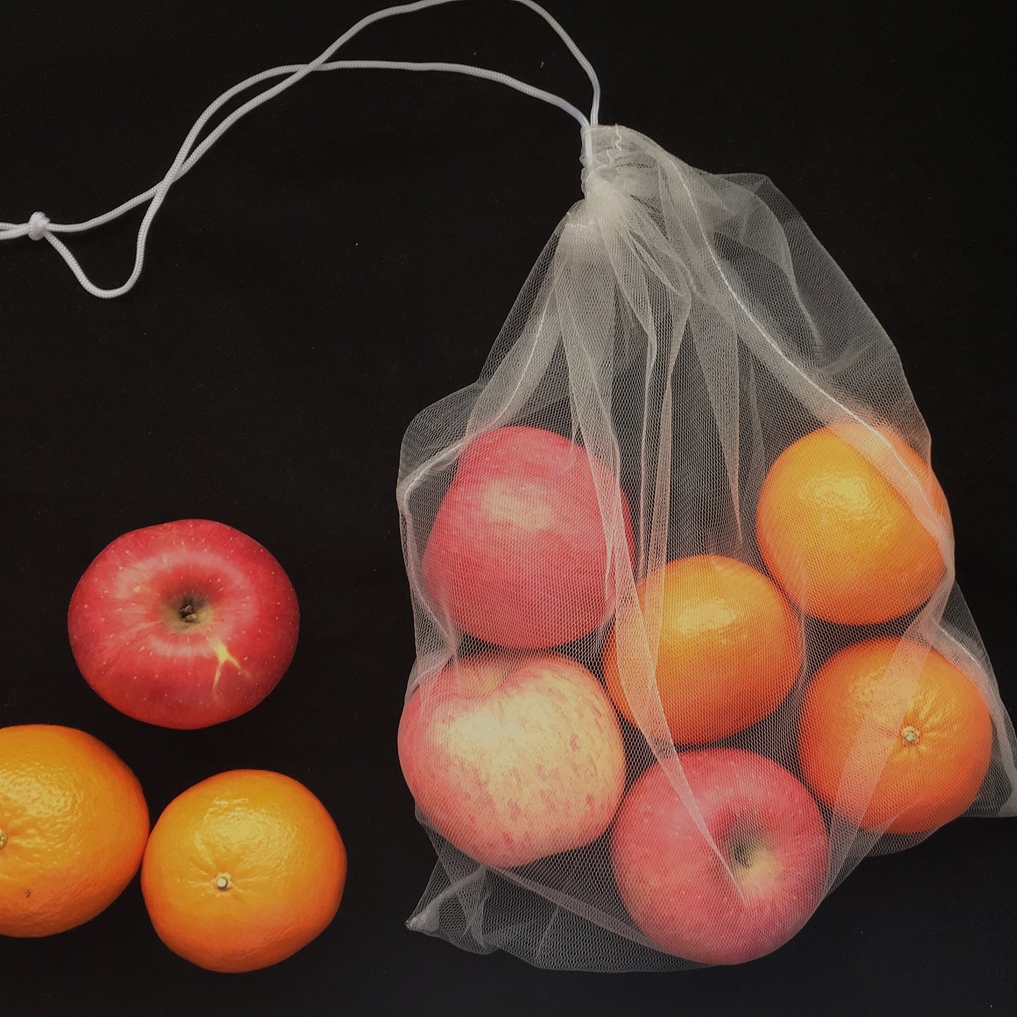 Small Nylon Vegetable Fruit Mesh Tulle Bag with Logo