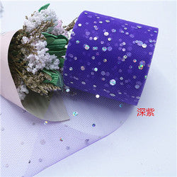 2.5inch*25 yards Laser Print DIY Accessories Tulle roll