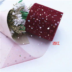 2.5inch*25 yards Laser Print DIY Accessories Tulle roll