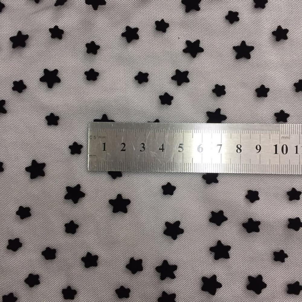 HG6104 New Design Star Flock Mesh Fabric