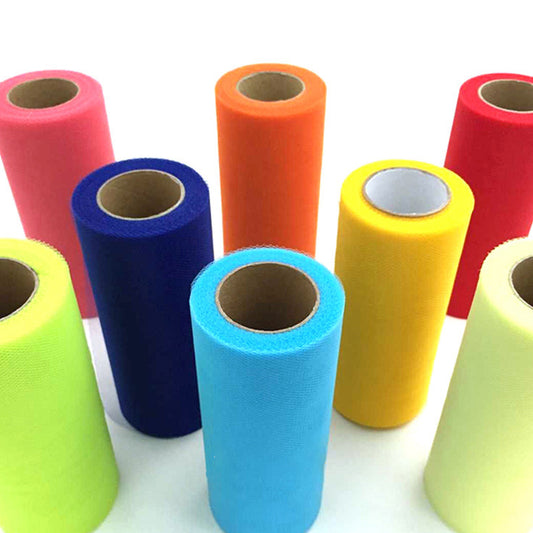 Stiff Tulle Fabric Netting Rolls for Flower Wrapping 4 inch Tulle Roll