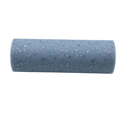 15cm * 10 yards Tulle Roll Silver Sparkle