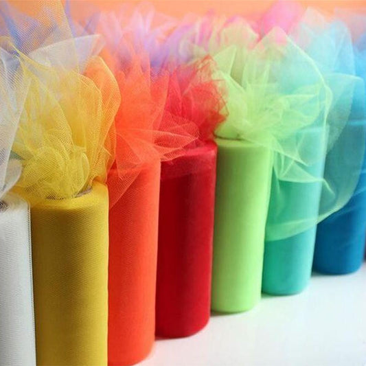 Wholesale Decoration Wedding Dress Polyester Mesh Fabric Tulle Roll  Soft Tulle Fabric