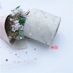 2.5inch*25 yards Laser Print DIY Accessories Tulle roll