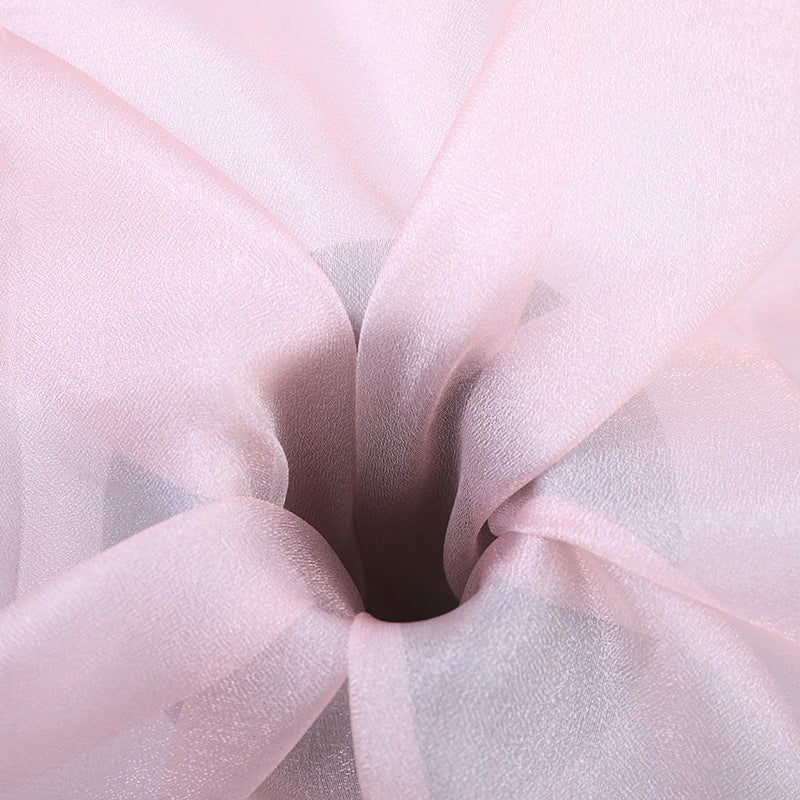 HG1028 Shinny Liquid Silky Polyester Organza Fabric For Blouses And Dress