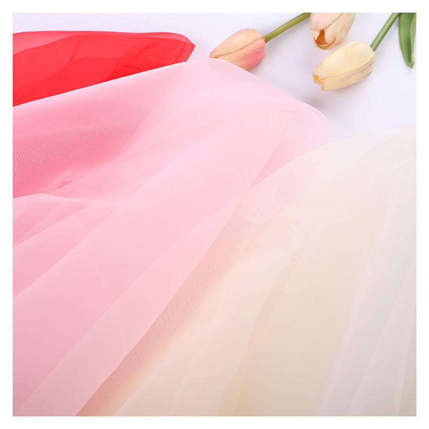 HG1030150CM 100% polyester Solid Color Organza Fabric