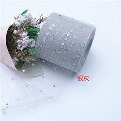 2.5inch*25 yards Laser Print DIY Accessories Tulle roll