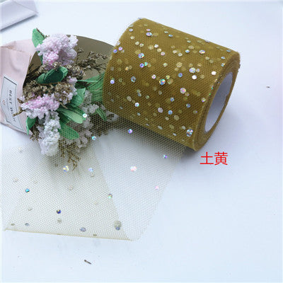 2.5inch*25 yards Laser Print DIY Accessories Tulle roll