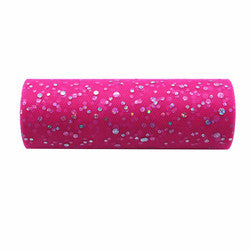 15cm * 10 yards Tulle Roll Silver Sparkle