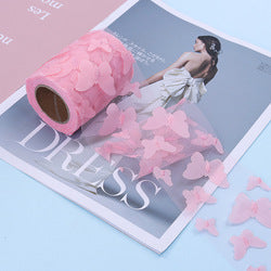 6cm*10Y  3D Butterfly Embroidery Mesh Tulle Roll