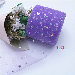 2.5inch*25 yards Laser Print DIY Accessories Tulle roll